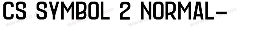 CS Symbol 2 Normal字体转换